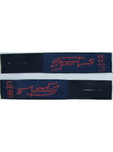 Нашивка № 3 Sports wear красно-синий 8х1.2 см